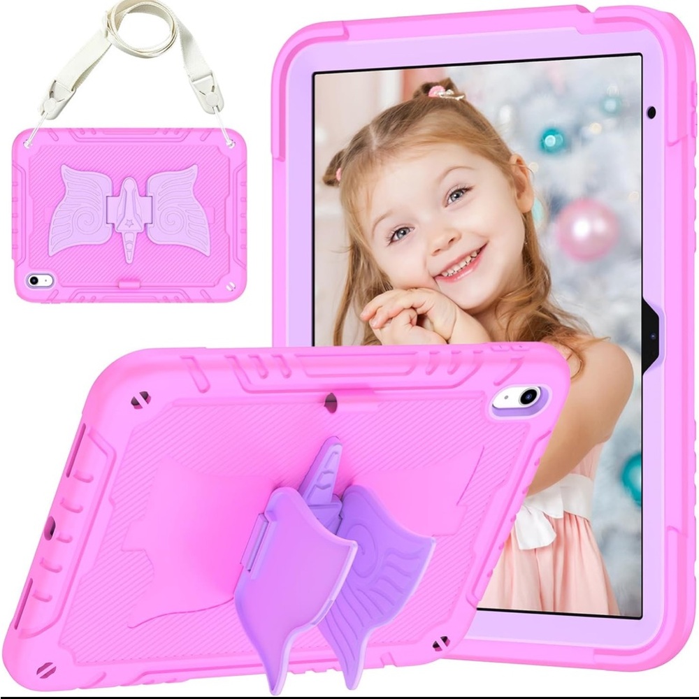 Butterfly kick stand Pink Tablet Case with Stand IPad 10th Gen NWT